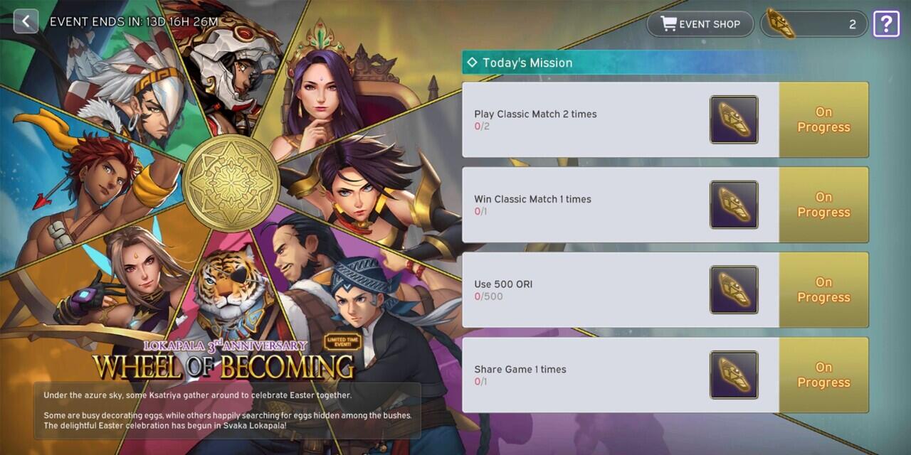 Lokapala Update Anniversary ke-3, &quot;The Wheel of Becoming&quot;