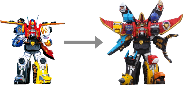 Mecha-mecha Super Sentai/Power Rangers dengan Desain Ultimate Form Terburuk