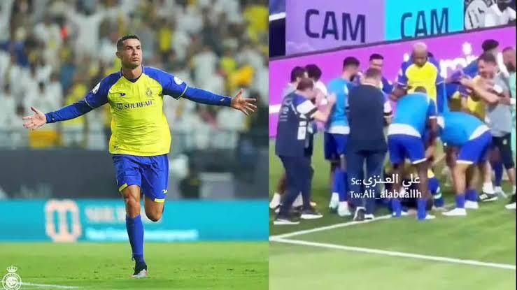 Sujud Dulu Siuuu Kemudian,Momen Cristiano Ronaldo Selebrasi Gol Jadi Sorotan Warganet