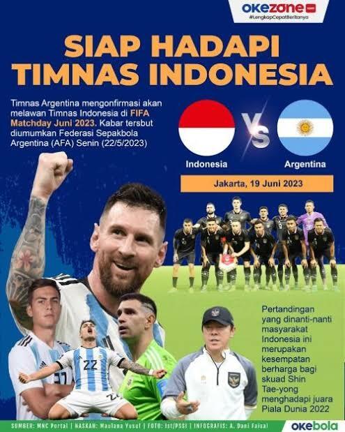 Indonesia Akan Lawan Raksasa Argentina, Akankah Lionel Messi Hadir?