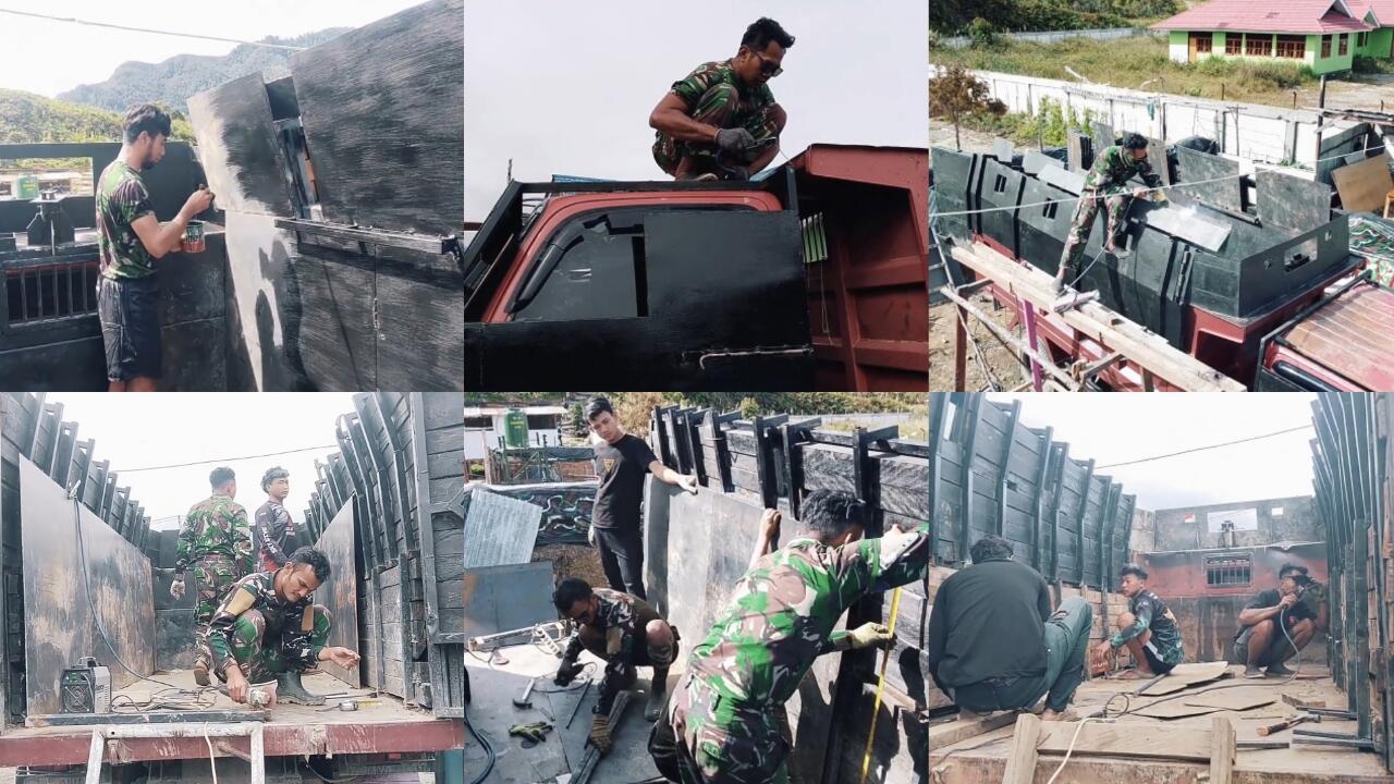Dump Truck Semakin Jadi Andalan, Yonif 305 Pakai Toyota Dyna Lapis Baja di Papua