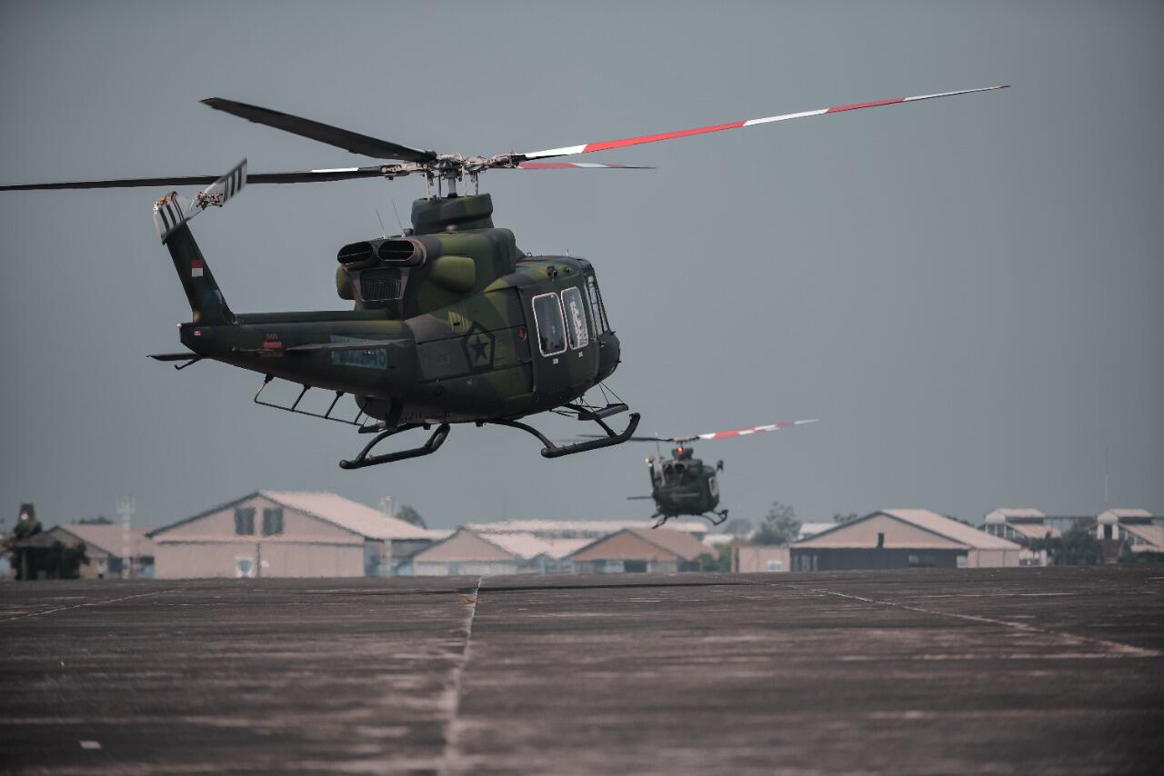 Helikopter Bell-412 TNI AD Jatuh di Kebun Teh Ciwidey, Seluruh Kru Selamat