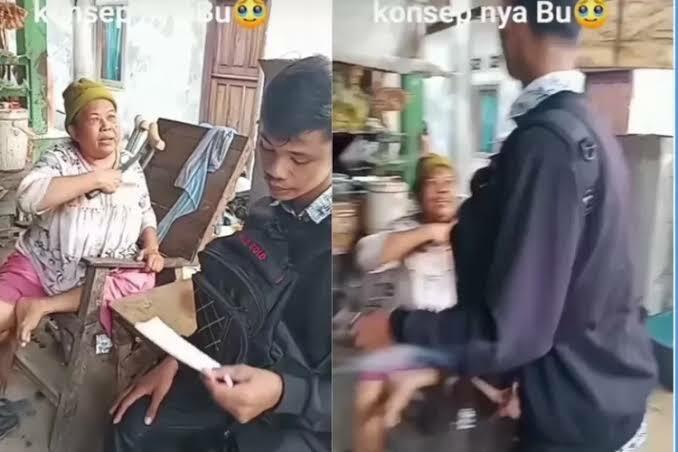 Emak-emak Ditagih Hutang Bukannya Bayar Malah Ancam akan Gorok Leher Sendiri!