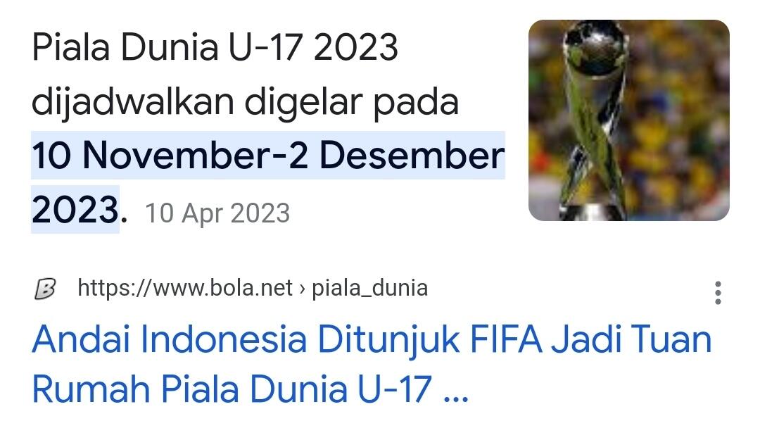 Erick soal Peluang Indonesia Tuan Rumah PilDun U-17, 'Tunggu Hitam di Atas Putih'