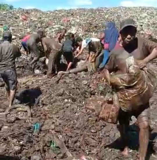 Miris, Warga Bengkalis Rebutan Daging di Tempat Sampah! Aman Dikonsumsi?