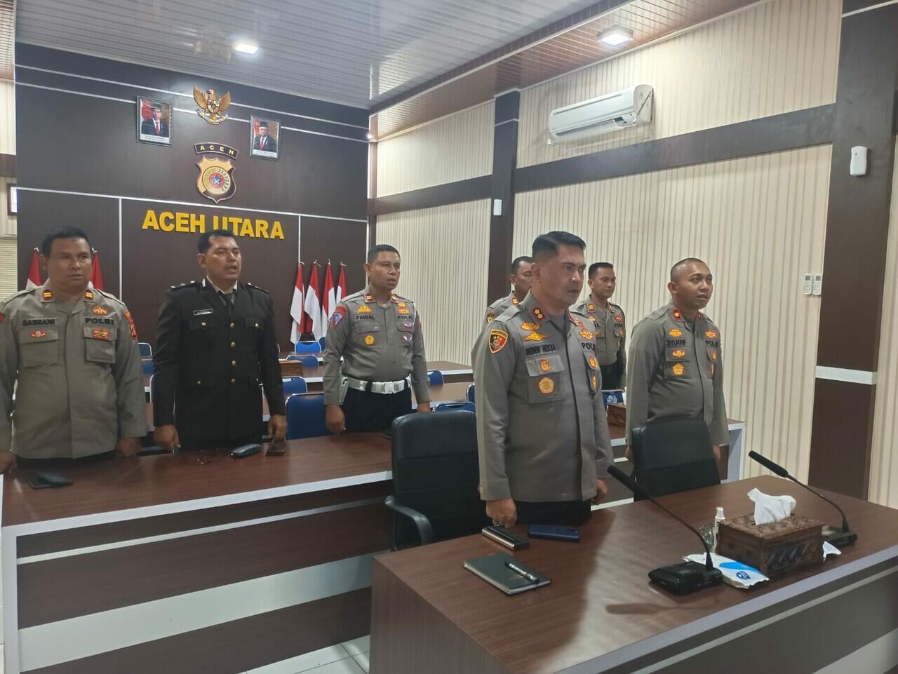 Polres Aceh Utara Ikuti Bedah Buku Rekontruksi Nasionalisme via Daring