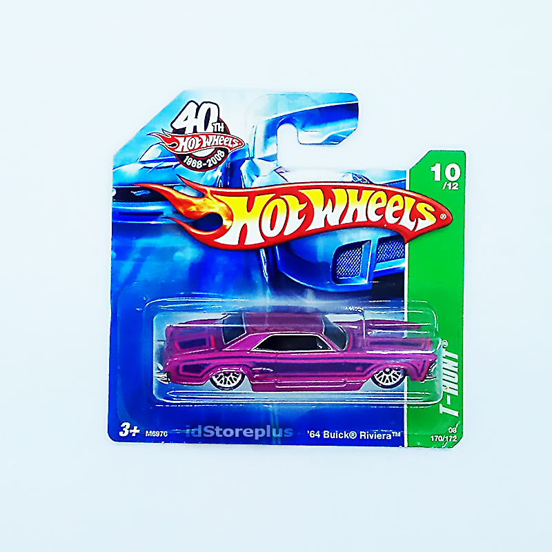 Koleksi Hot Wheels 64 Buick Riviera T-HUNT Short Card Diecast Classics