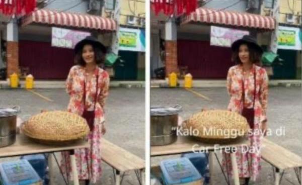 Viral Pedagang Ketupat Cantik di Car Free Day Bekasi, Berikut Faktanya!