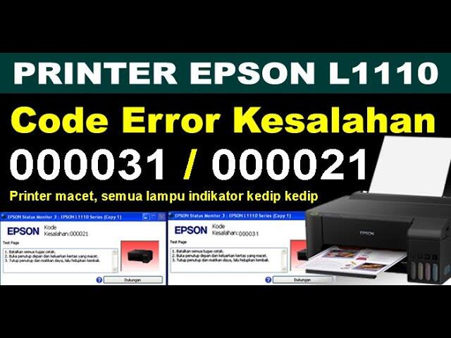 Cara Memperbaiki Printer Epson L1110 Lampu Berkedip Bersamaan | KASKUS