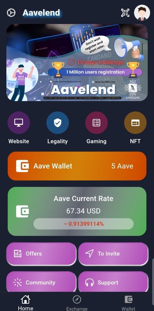 Aavelend AIRDROP (1AAVE=$65).