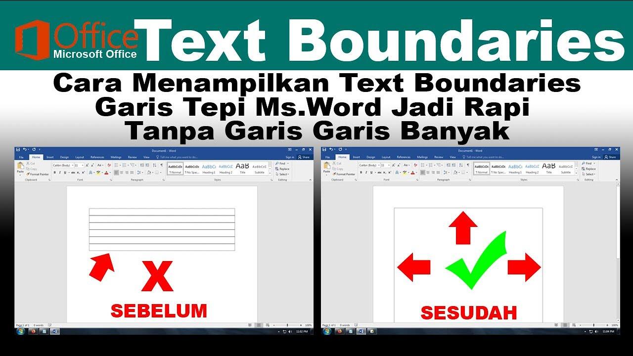 Cara Mudah Menampilkan Garis Tepi Ms Word Text Boundaries Margin Kaskus 5214