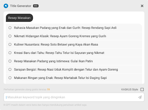 Nulis di Kaskus Makin Mudah Pake KASKUS GPT, Ikut Beta Tester Dulu Yuk