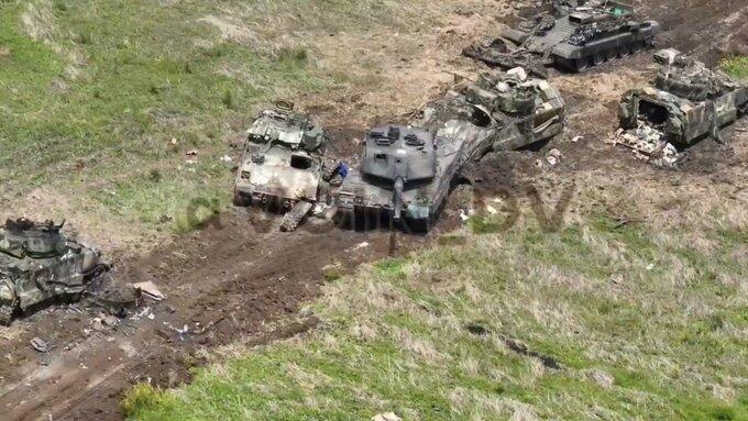 Masuk Ladang Ranjau, Tank Leopard 2A6 Ambyar di Medan Perang