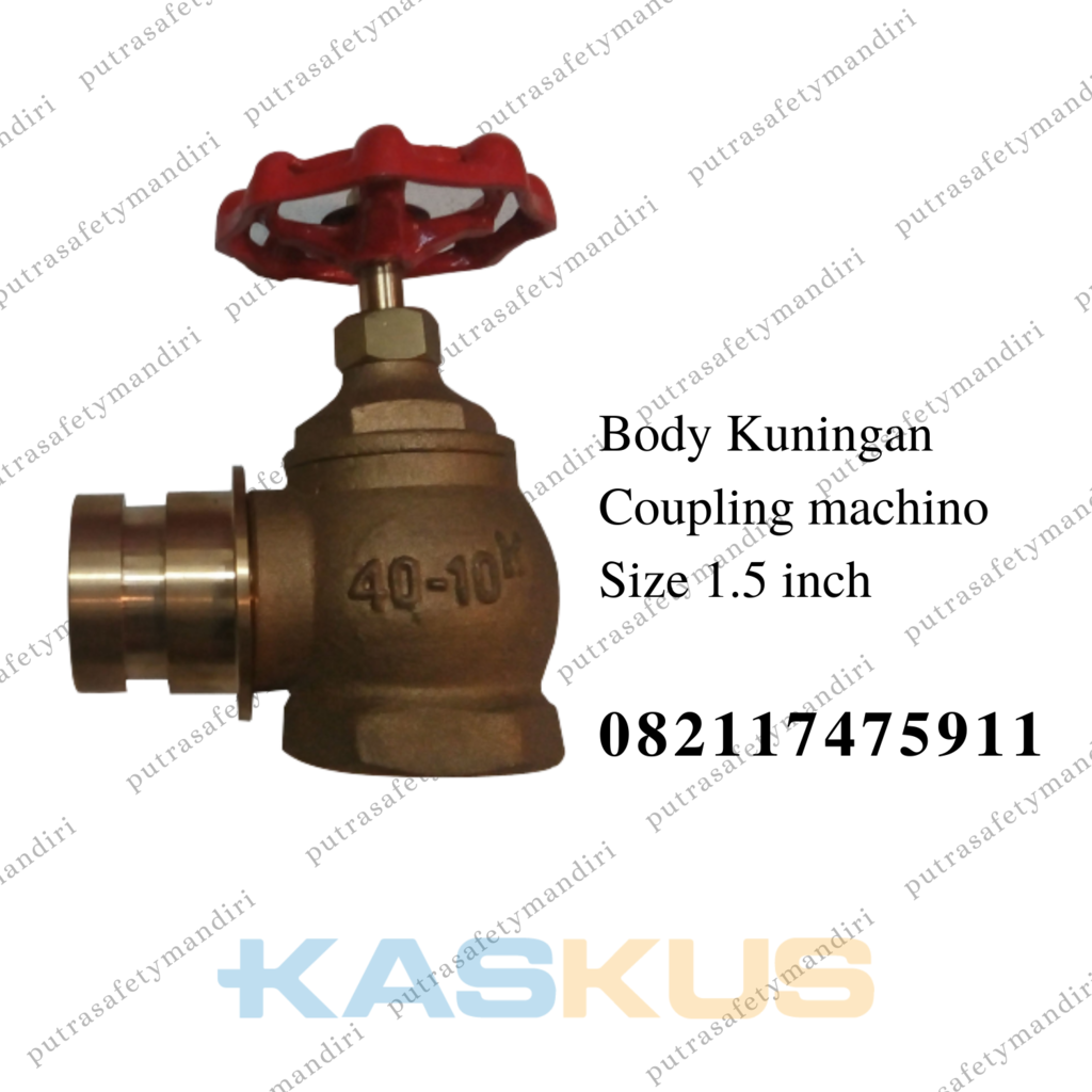 HYDRANT VALVE 1.5 INCH KONEKSI MACHINO BODY KUNINGAN KRAN SELANG ...