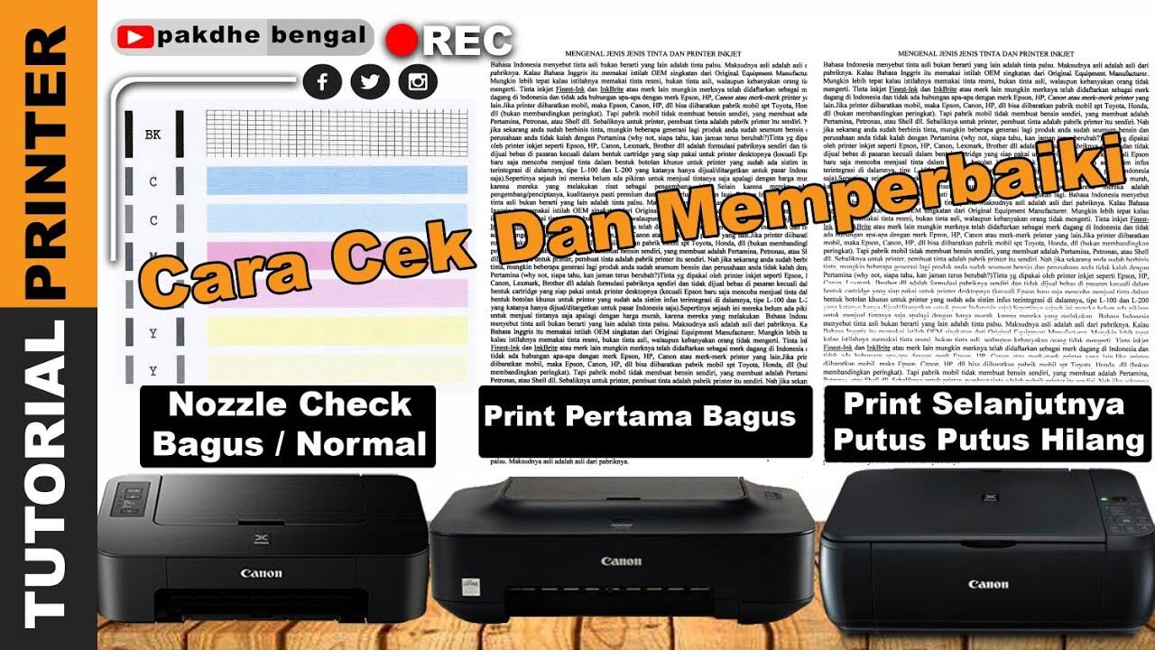 10 Penyebabi Hasil Cetak Printer Canon Ip2770 Yang Terputus Putus Bergaris