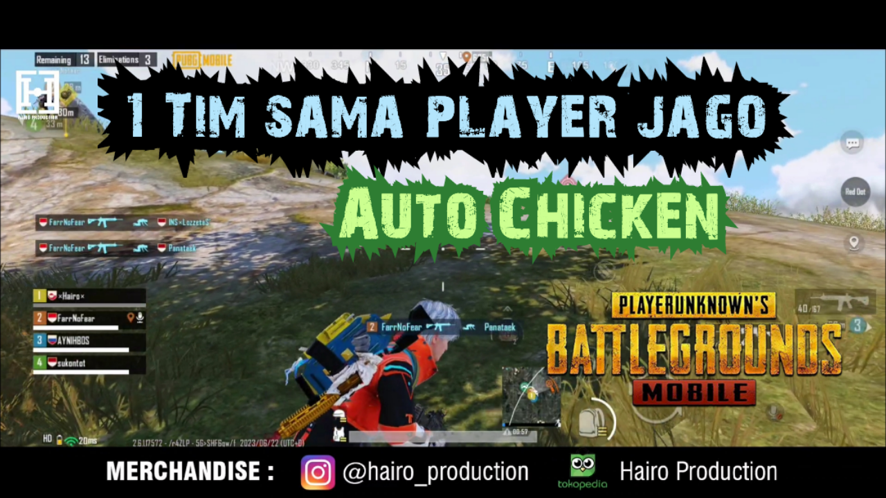 &#91;Video&#93; 1 TIM SAMA PLAYER JAGO, AUTO CHICKEN - PUBG MOBILE