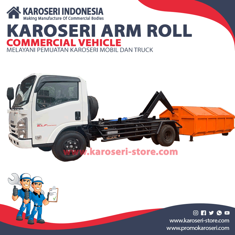 Harga Pembuatan Karoseri Arm Roll (Truk Angkutan Sampah) || Karoseri Bekasi