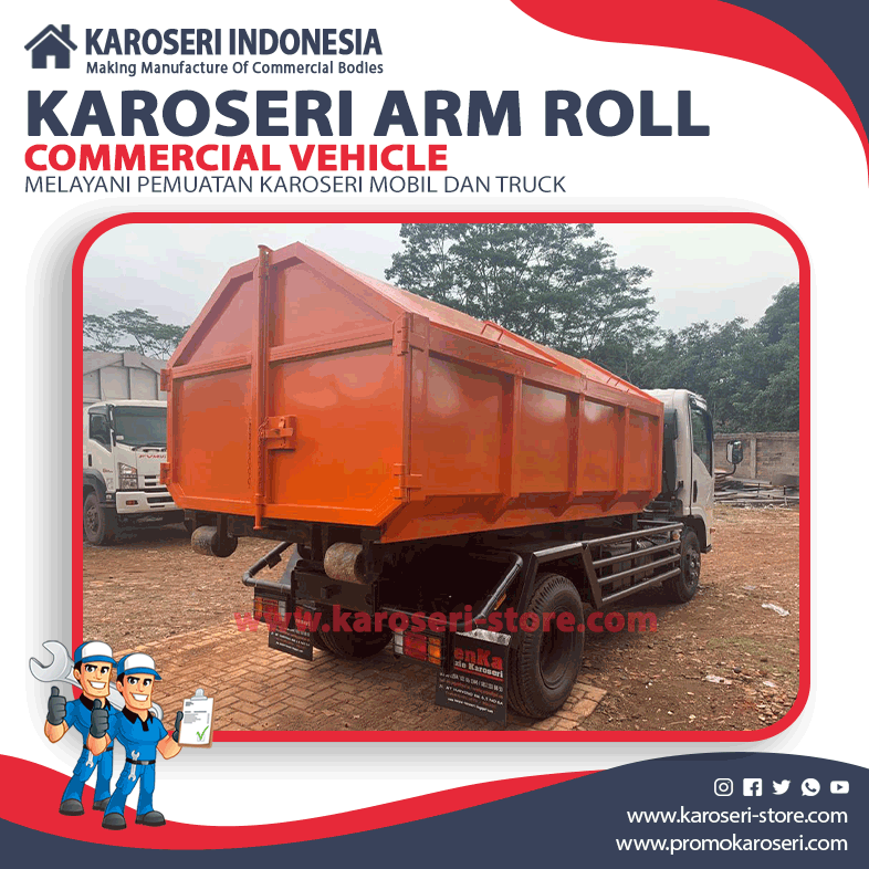 Harga Pembuatan Karoseri Arm Roll (Truk Angkutan Sampah) || Karoseri Bekasi
