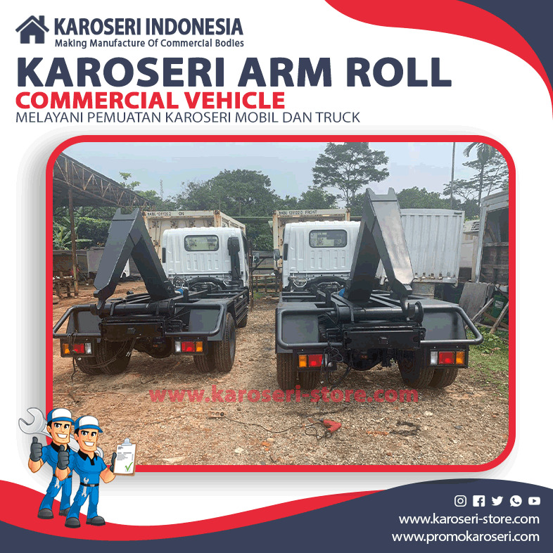 Harga Pembuatan Karoseri Arm Roll (Truk Angkutan Sampah) || Karoseri Bekasi