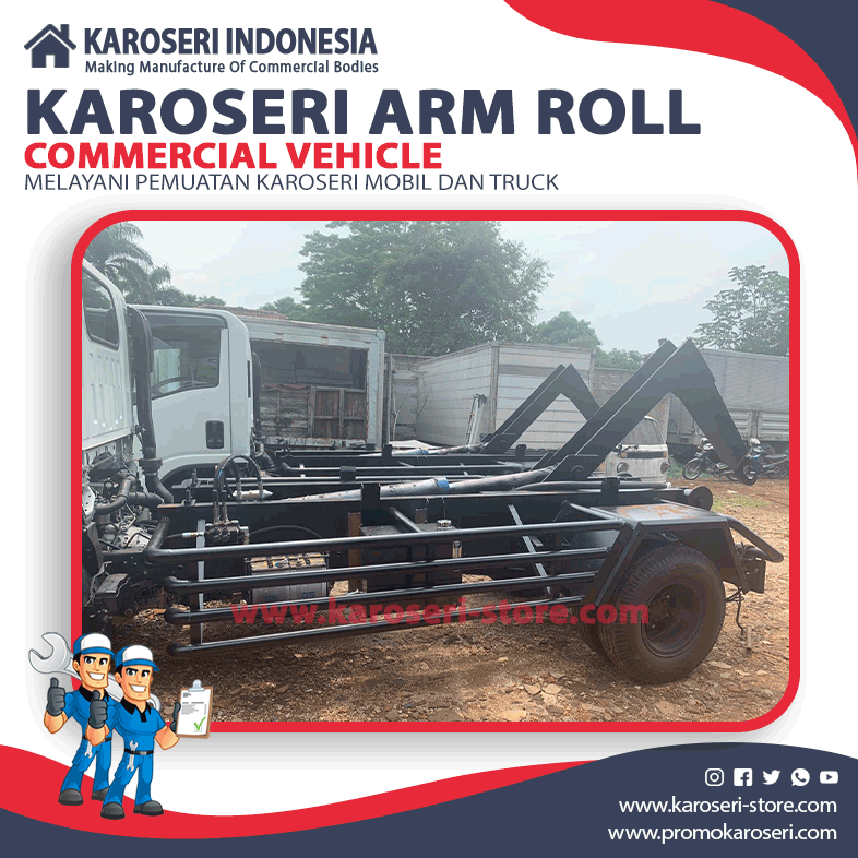 Harga Pembuatan Karoseri Arm Roll (Truk Angkutan Sampah) || Karoseri Bekasi