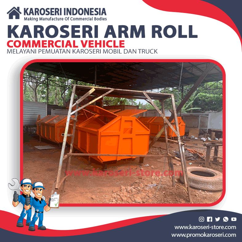 Harga Pembuatan Karoseri Arm Roll (Truk Angkutan Sampah) || Karoseri Bekasi