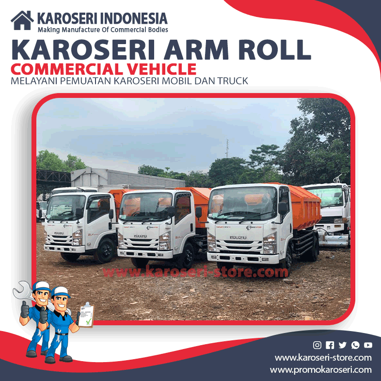 Harga Pembuatan Karoseri Arm Roll (Truk Angkutan Sampah) || Karoseri Bekasi