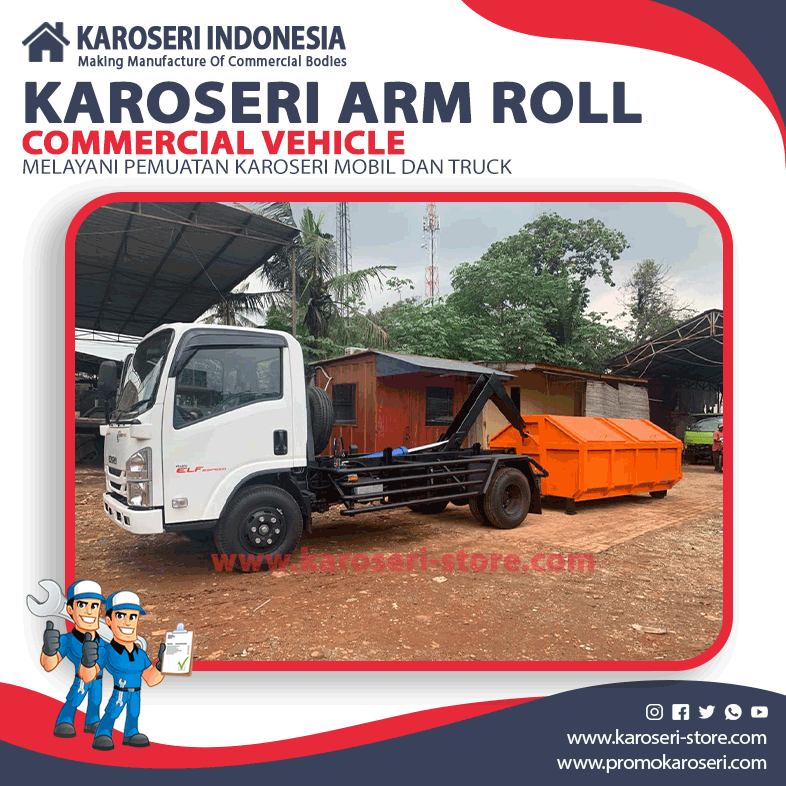 Harga Pembuatan Karoseri Arm Roll (Truk Angkutan Sampah) || Karoseri Bekasi