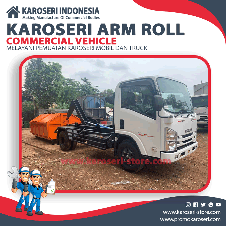 Harga Pembuatan Karoseri Arm Roll (Truk Angkutan Sampah) || Karoseri Bekasi