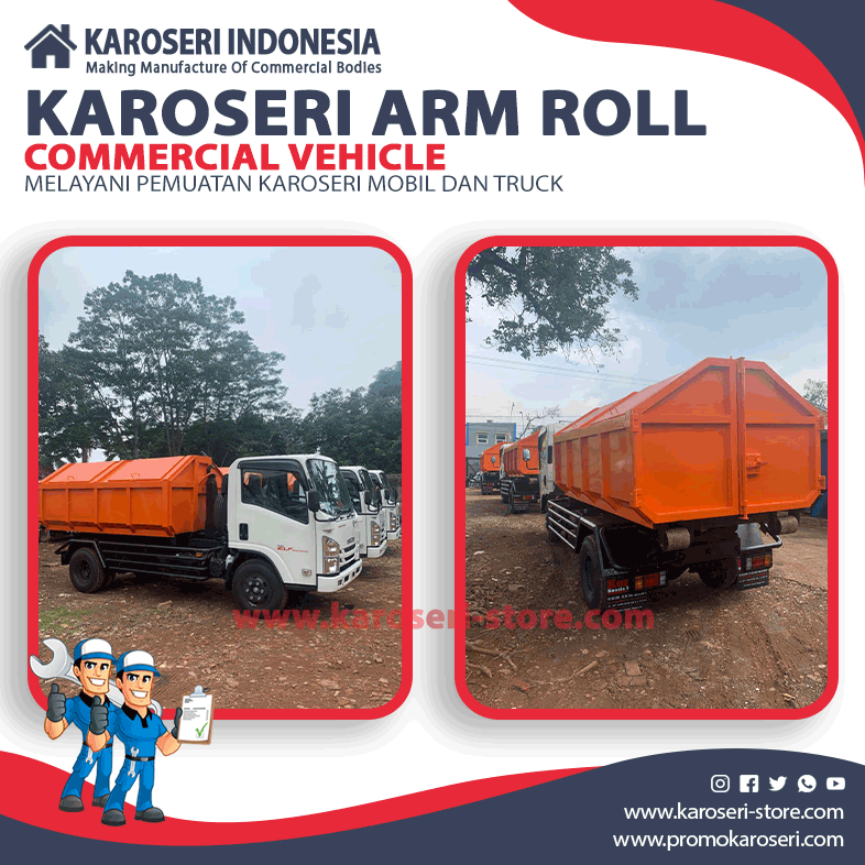 Harga Pembuatan Karoseri Arm Roll (Truk Angkutan Sampah) || Karoseri Bekasi