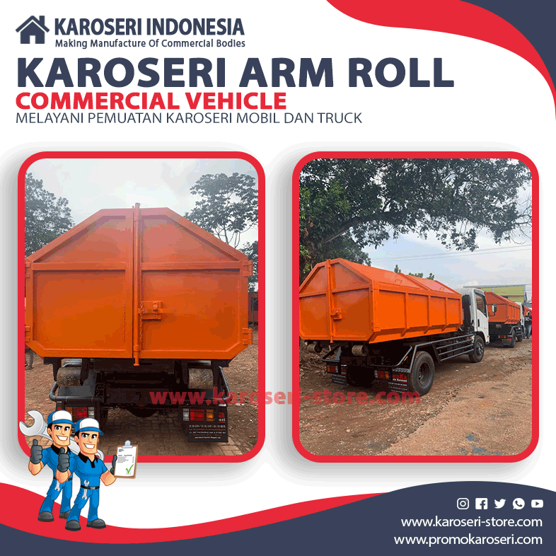 Harga Pembuatan Karoseri Arm Roll (Truk Angkutan Sampah) || Karoseri Bekasi