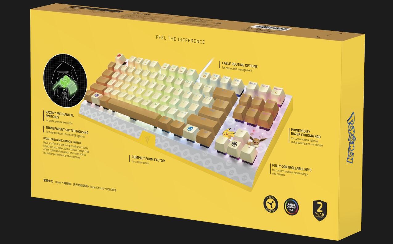 &#91;REVIEW&#93; Razer BlackWidow V3 Tenkeyleass – Pokemon Edition, Desain yang Tambah Imut