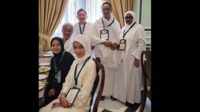 Momen Penuh Tawa Anies dan Ganjar Saat Bertemu di Mina