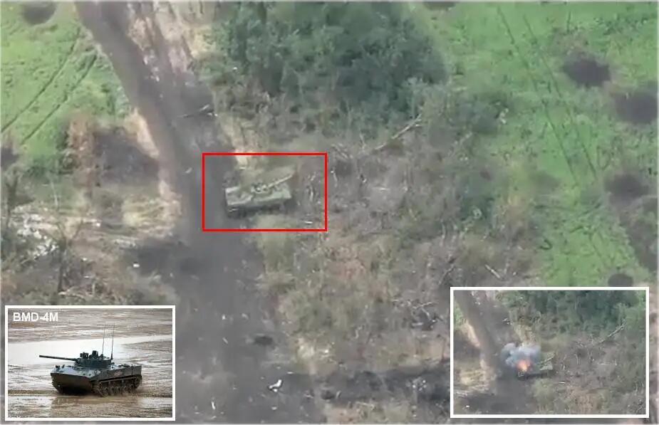 Keluyuran di Tempat Terbuka, BMD-4M Diserang Drone Kamikaze