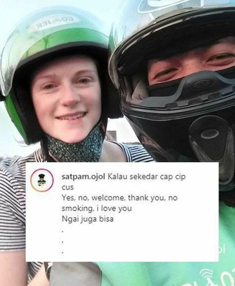 Menang Banyak! 11 Potret Kegembiraan Driver Ojol Bawa Bule Cantik, Beruntung Banget