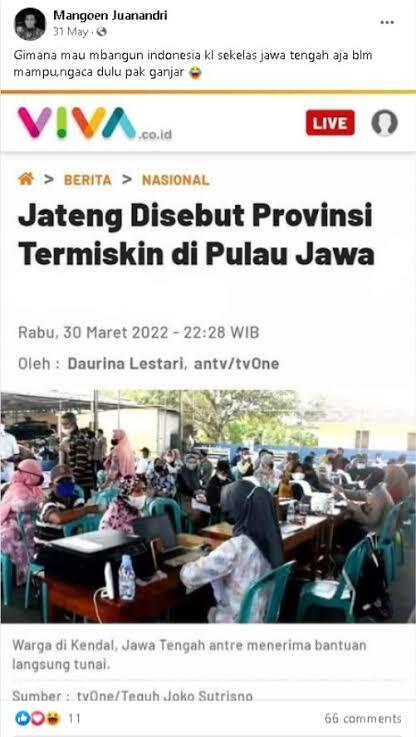 Disebut 2 Kali Offside Pahami Hierarki Pemerintahan,Pengamat: Ganjar Urus Jateng Saja