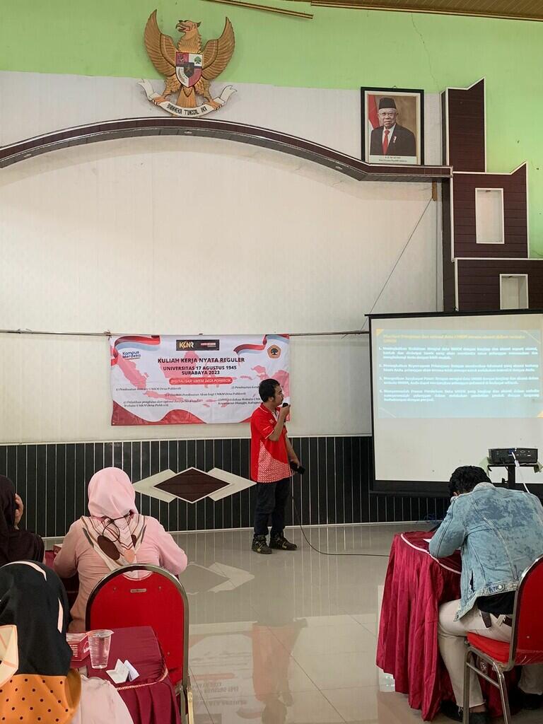 KKN UNTAG Surabaya : Pelatihan Pengisian dan Upload Data UMKM Pada Website UMKM Desa