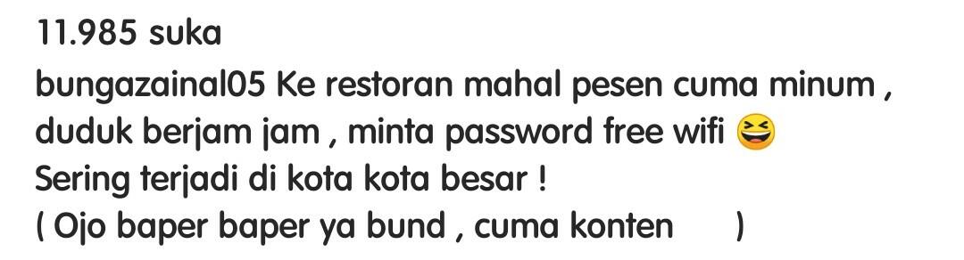 Sindir Orang yang ke Restoran Tapi Pesan Minum Doang, Bunga Zainal Dihujat Netizen!