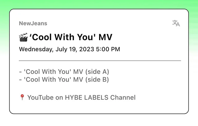 Video Musik 'Cool With You' dari NewJeans Akan Dirilis pada 19 Juli