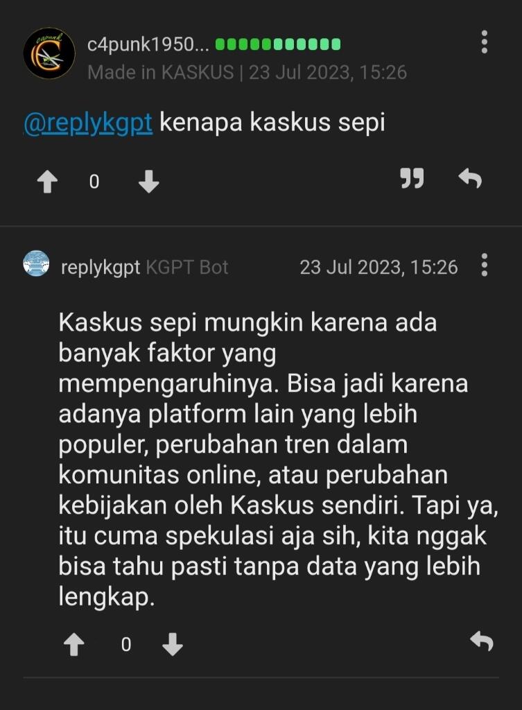 Tanya Bot Kenapa Kaskus Sepi?