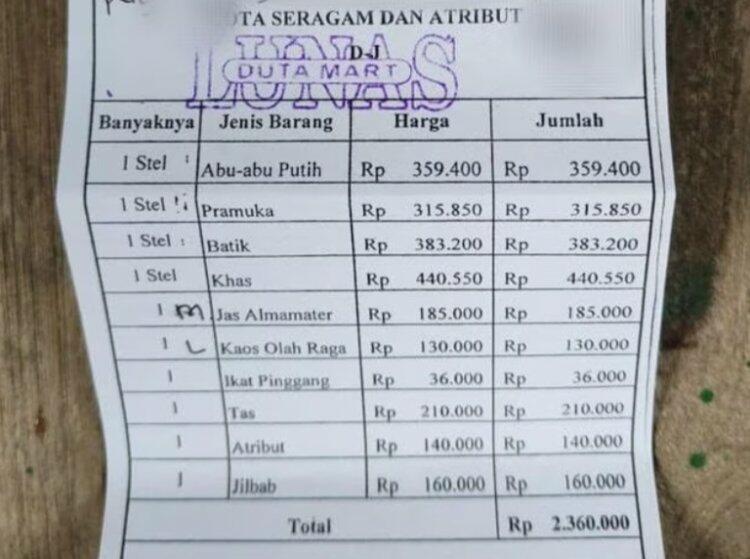 Viral Harga Seragam Sekolah Mencapai Jutaan Rupiah, Worth It Kah?