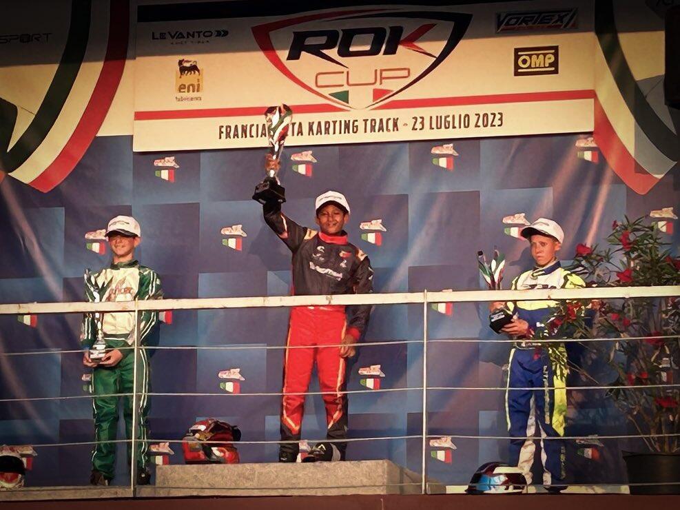 Qarrar Firhand Ali, Pebalap Junior Gokart Juara di Italia