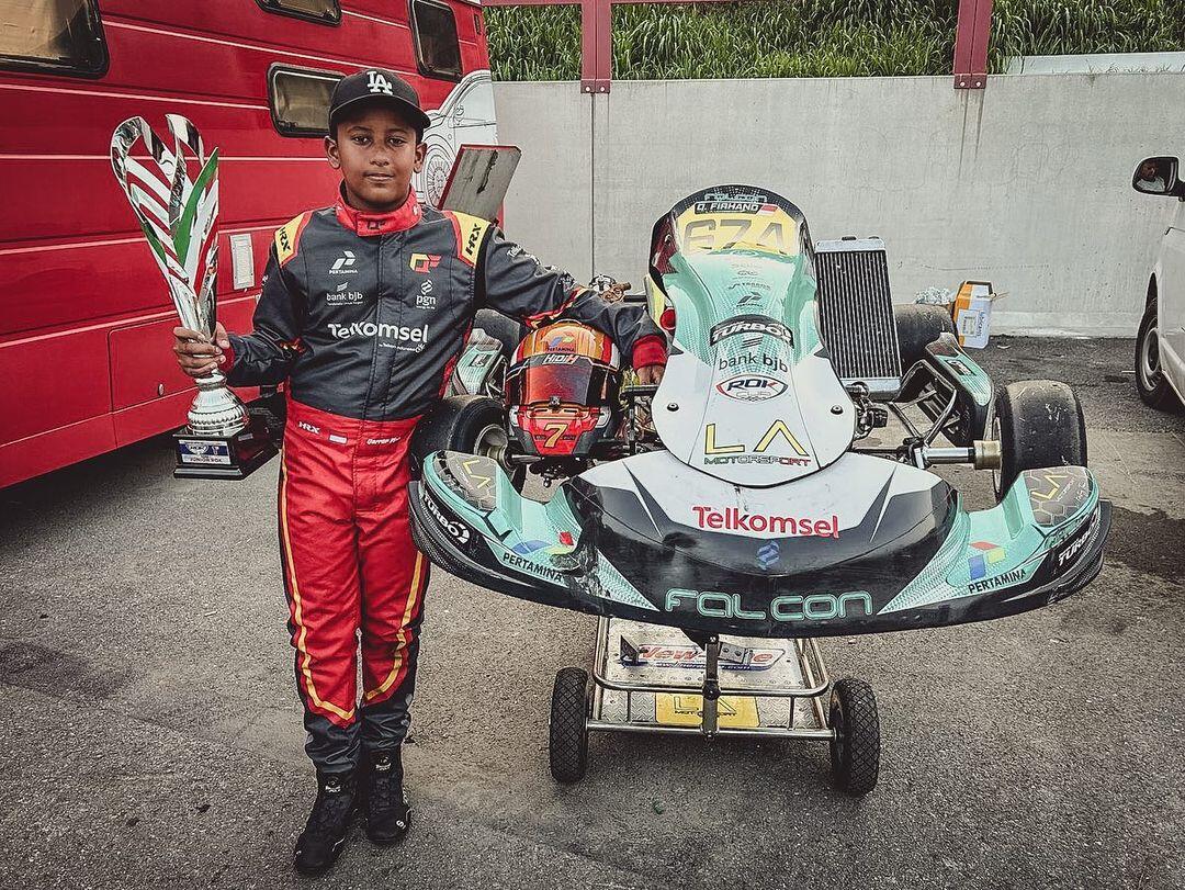 Qarrar Firhand Ali, Pebalap Junior Gokart Juara di Italia