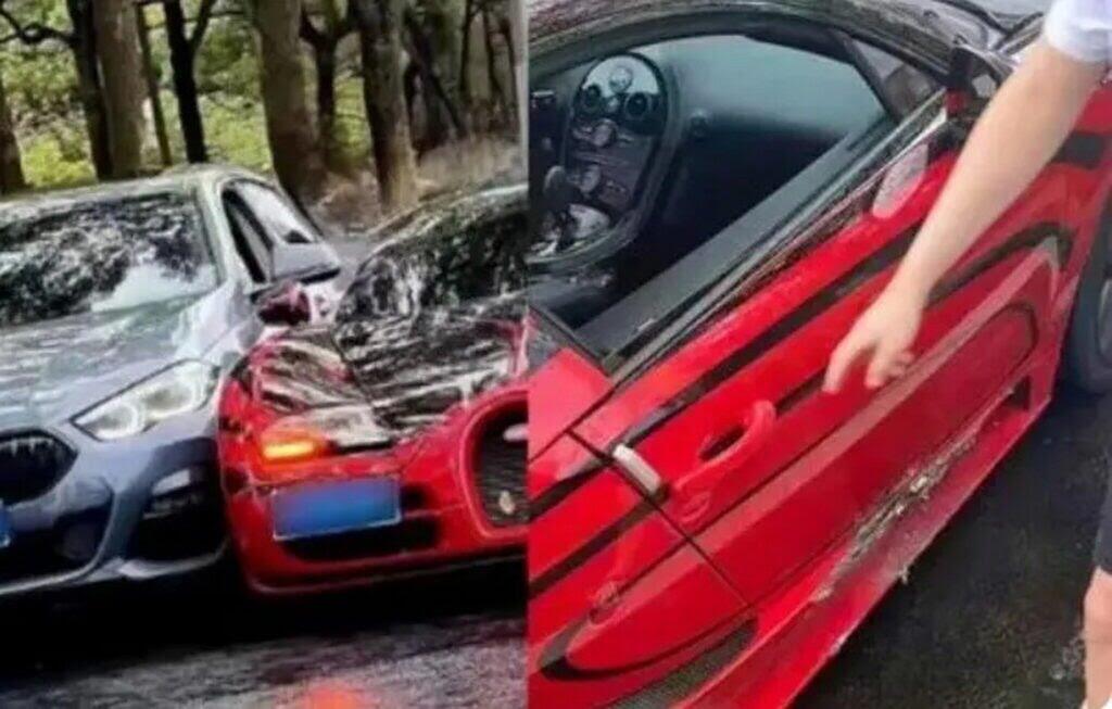 Pengemudi Bugatti Veyron di China Tabrak BMW Akibat Tidak Dikasih Potong Jalur