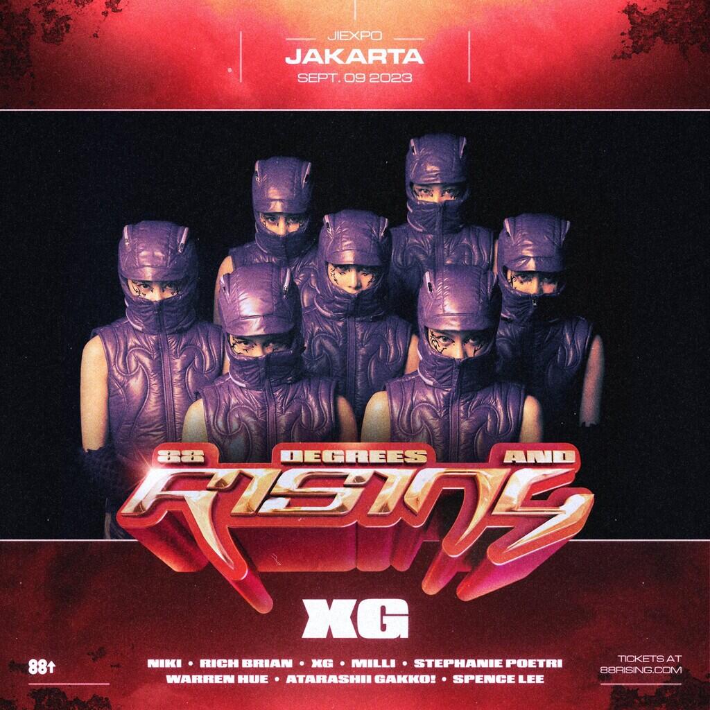 Konser 88 Degrees & Rising akan dilaksanakan di Jakarta pada 9 September 2023