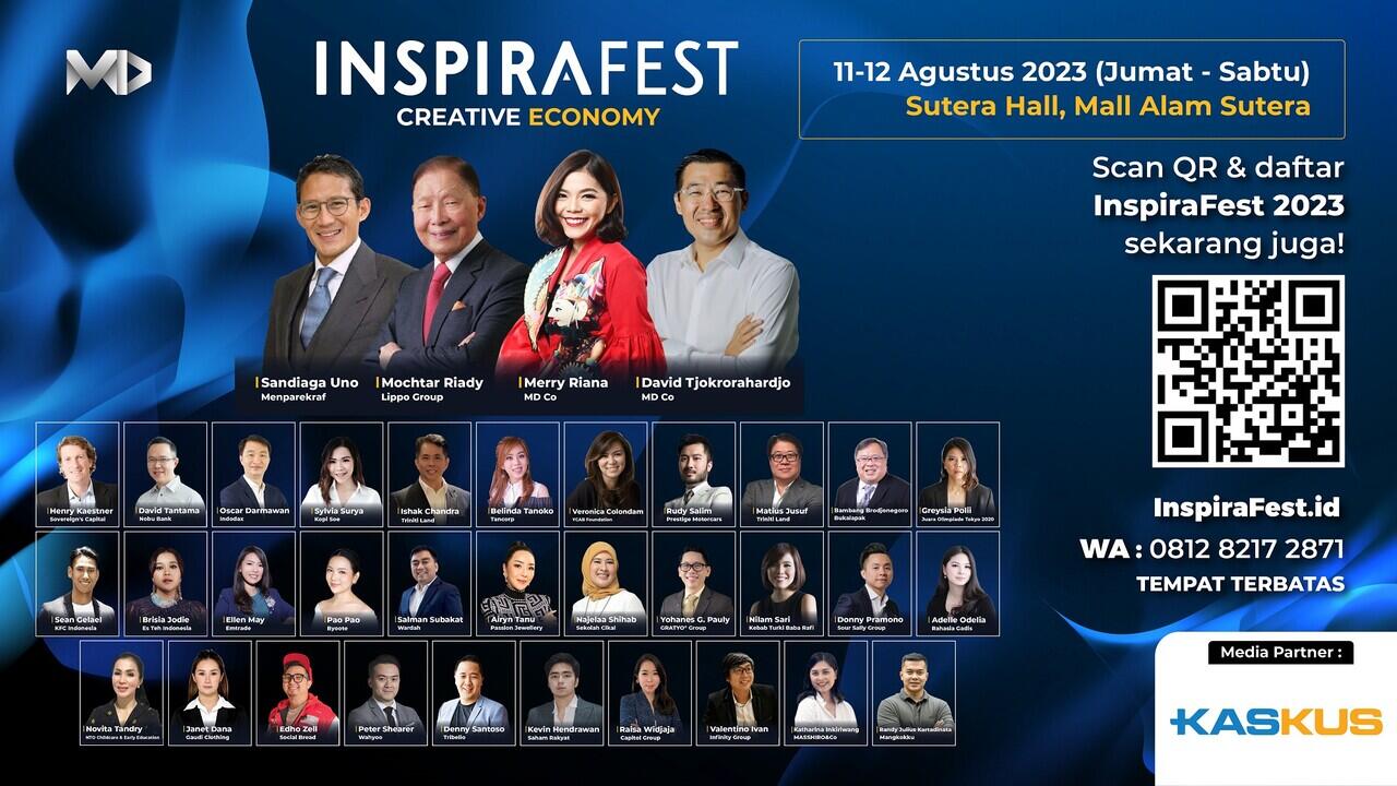 30 Pengusaha Ternama Akan Hadir di InspiraFest 2023