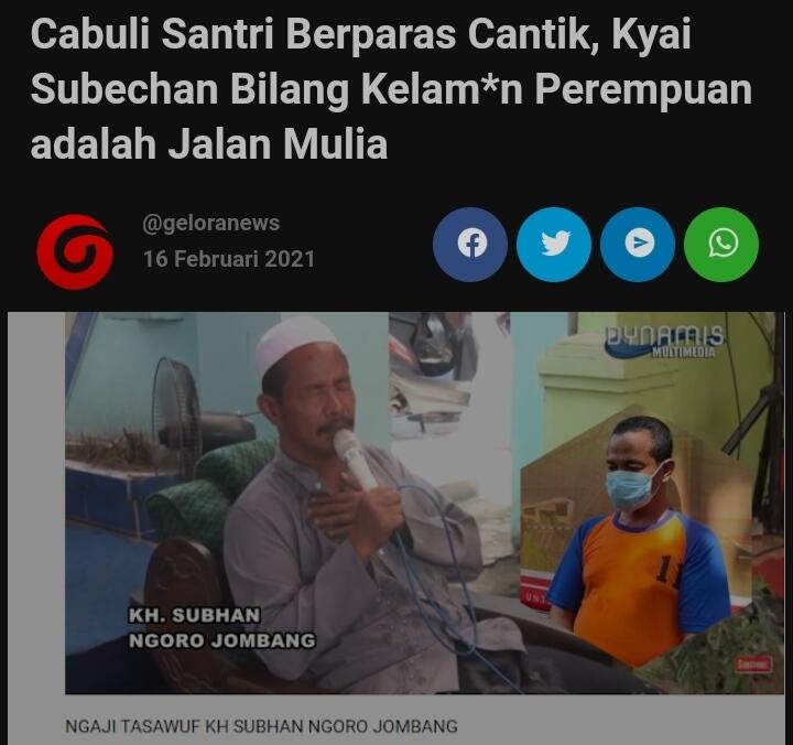 Bermodus Mengobati, Pimpinan Ponpes Ini Lakukan Pencabulan terhadap Santrinya