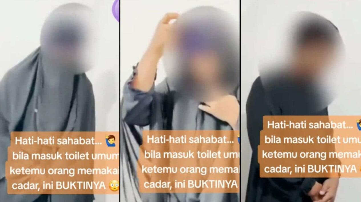 Viral Pria Menyamar Pakai Cadar Buntuti Cewek ke Toilet! Netizen Auto Ngamuk!