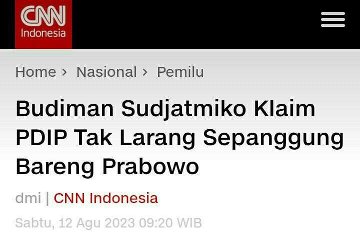 Bakal Sepanggung dgn Prabowo di Semarang, Budiman Sudjatmiko Bocorkan Isi Agendanya.