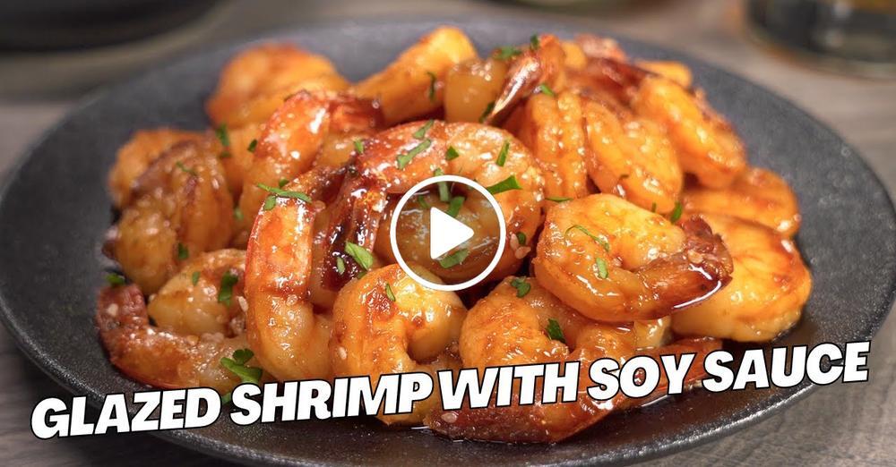 GLAZED SHRIMP with SOY SAUCE &amp; GARLIC | Asian Style FRIED SHRIMPS in 10 MIN! 