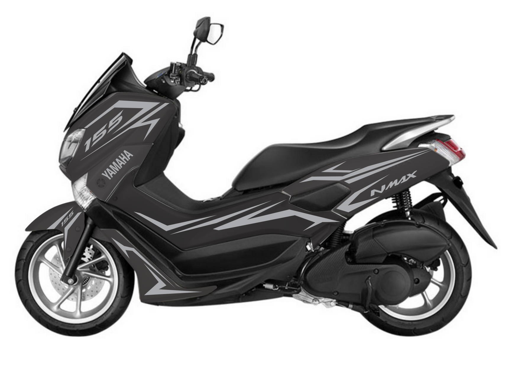STICKER NMAX WARNA HITAM DOP & KILAT
